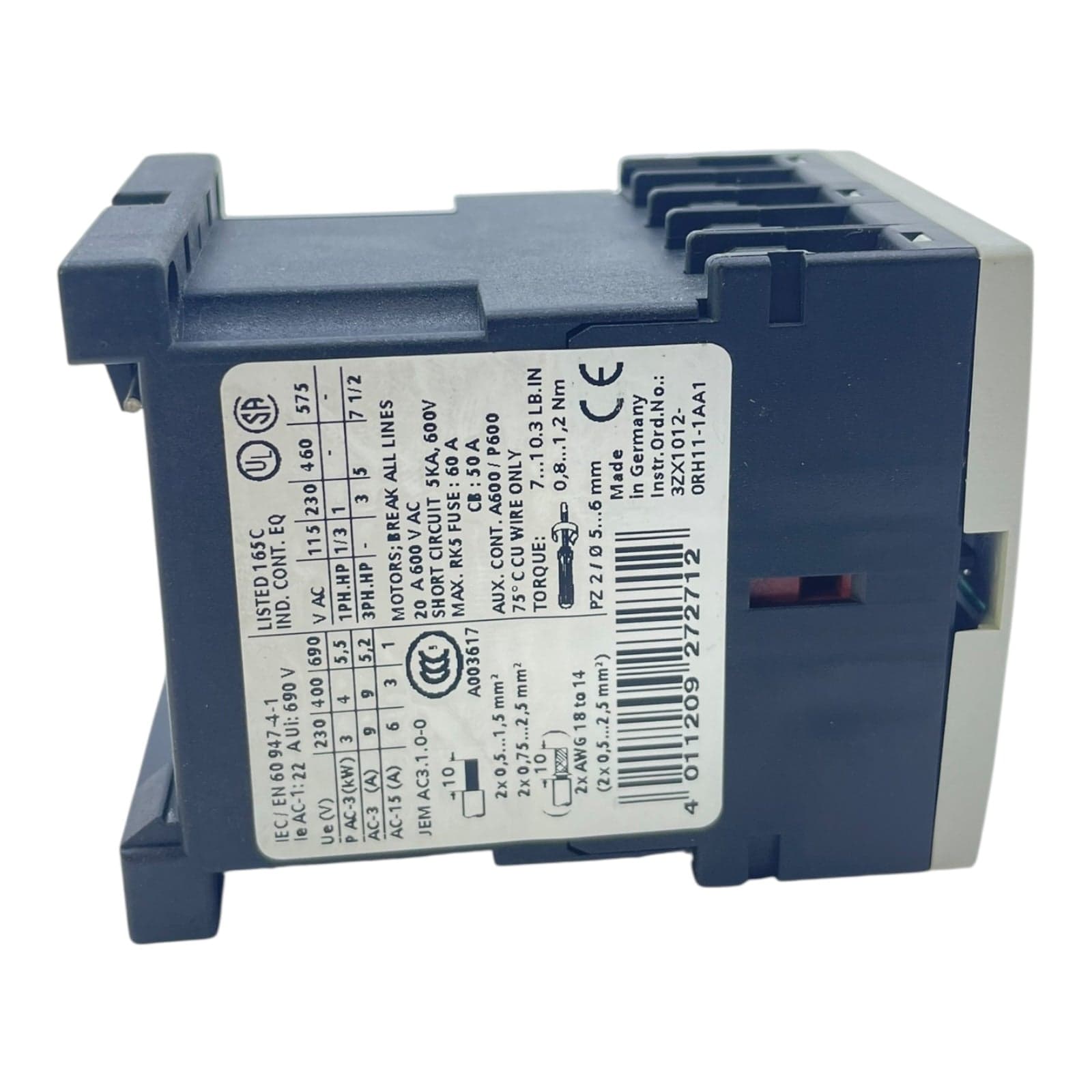 Siemens contactor 3RT1016-1BB42 Siemens contactor suitable for industry view 8