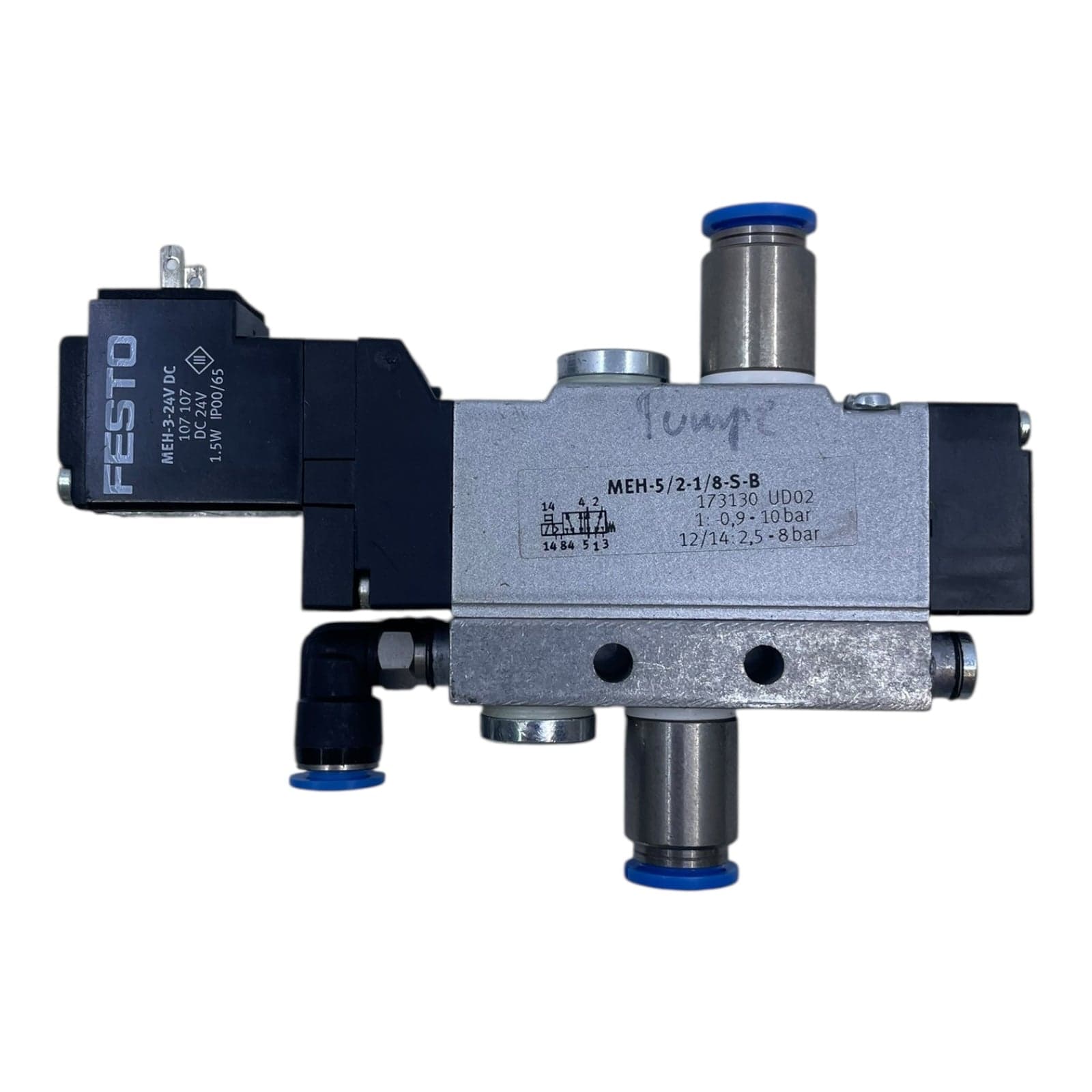 Festo solenoid valve MEH-5/2-1/8-S-B 173130 solenoid valve for industry view 2