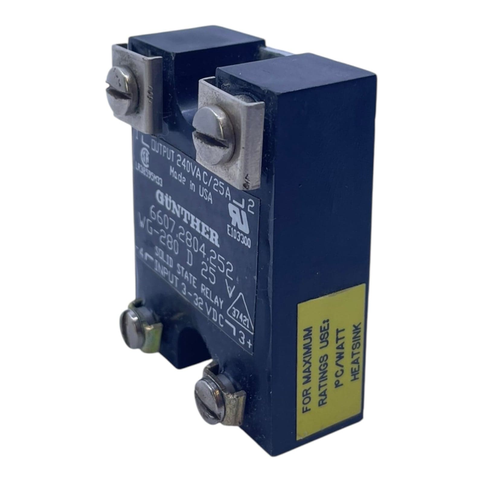 Günther solid state relay WG-280 D25 240VAC 25A for industrial use view 3